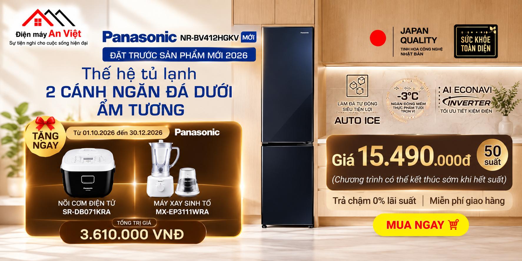 Đặt trước sản phẩm mới của Panasonic nhận ưu đãi lớn: Nâng tầm không gian bếp hiện đại
