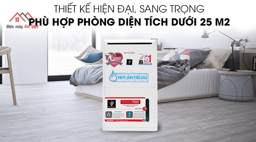 Máy lọc không khí và hút ẩm Sharp DW-D12A-W
