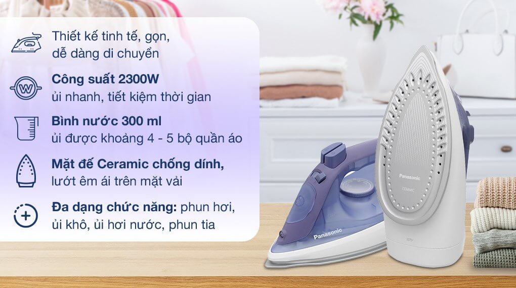 Bàn ủi hơi nước Panasonic NI-S530ARA 2300W