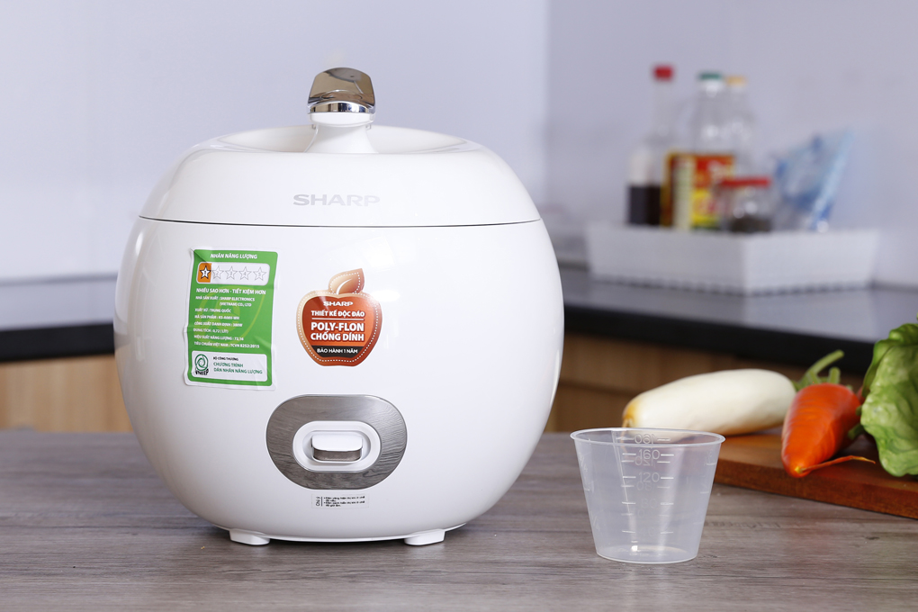 Nồi cơm điện 0.72 lít Sharp KS-A08V-WH Trắng
