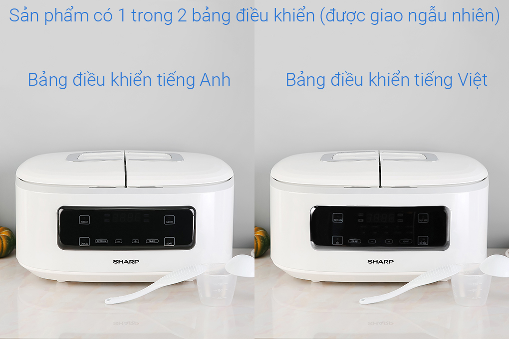Nồi cơm 2 ngăn đa năng 1.8 lít Sharp KN-TC50VN-WH