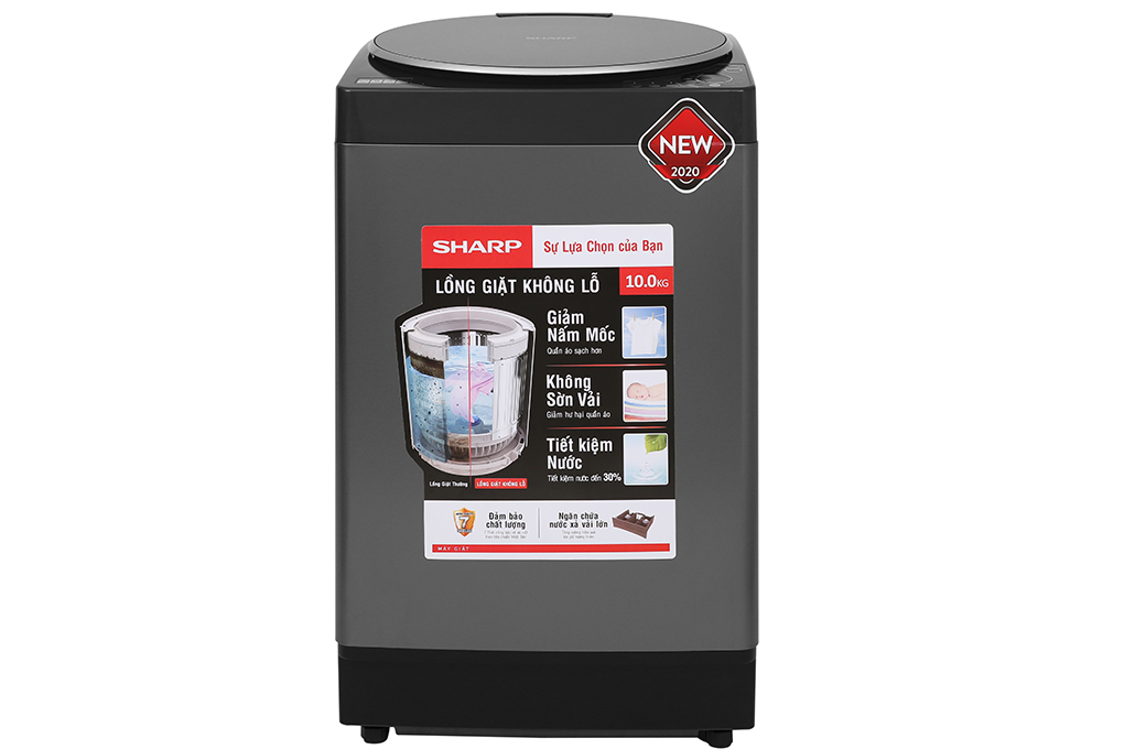 Máy giặt lồng đứng Sharp 10kg ES-Y100HV-S
