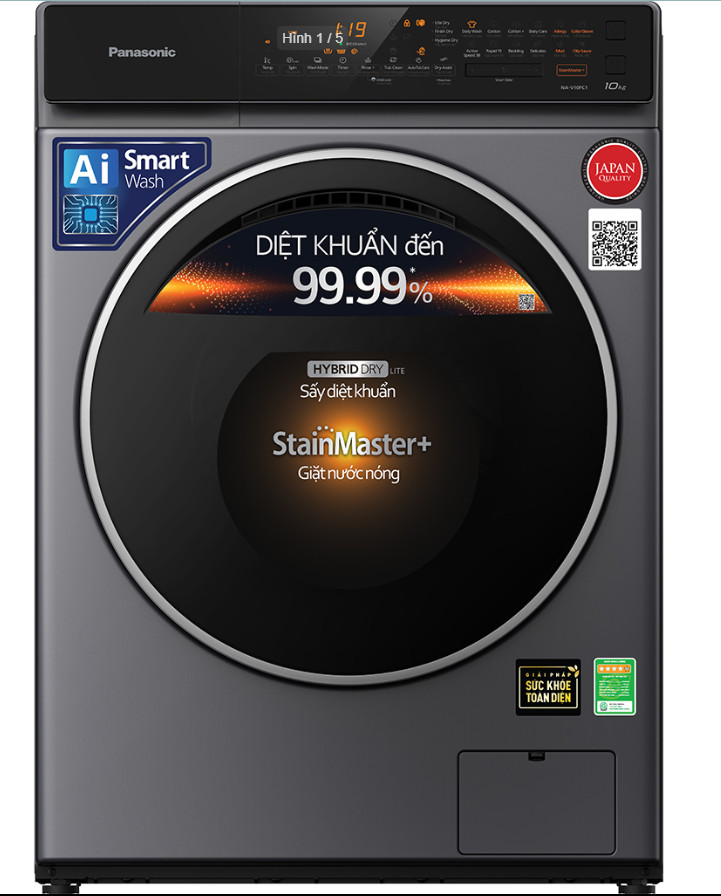 Máy giặt sấy Panasonic 9kg NA-V90FC1LVT